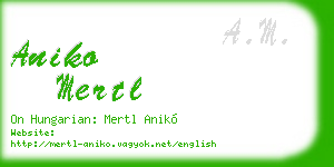 aniko mertl business card